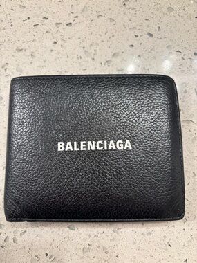 Balenciaga Black Leather Wallet